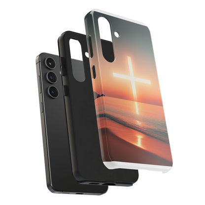 Cross in Sunset - Tough Phone Cases