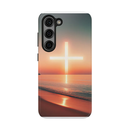 Cross in Sunset - Tough Phone Cases