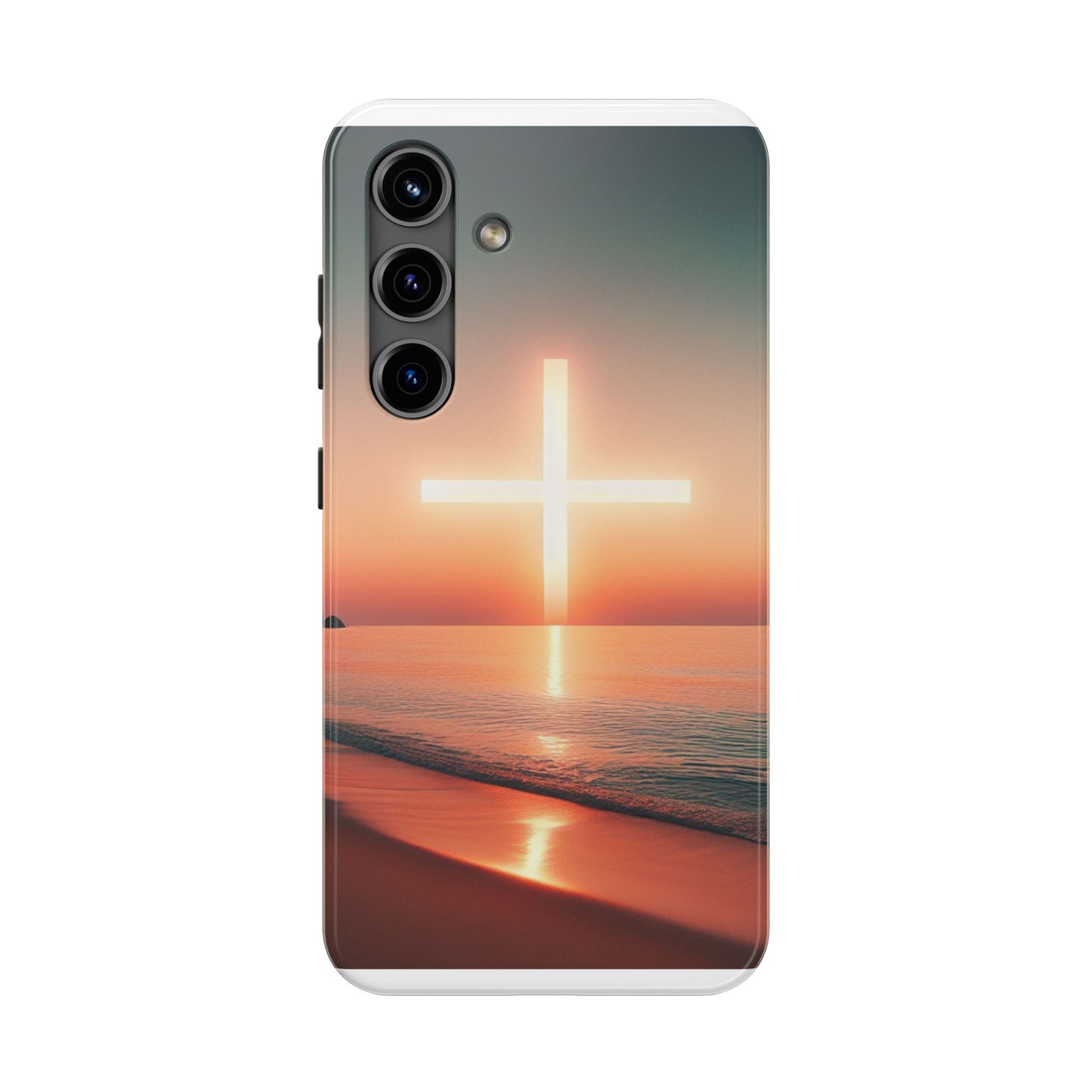 Cross in Sunset - Tough Phone Cases