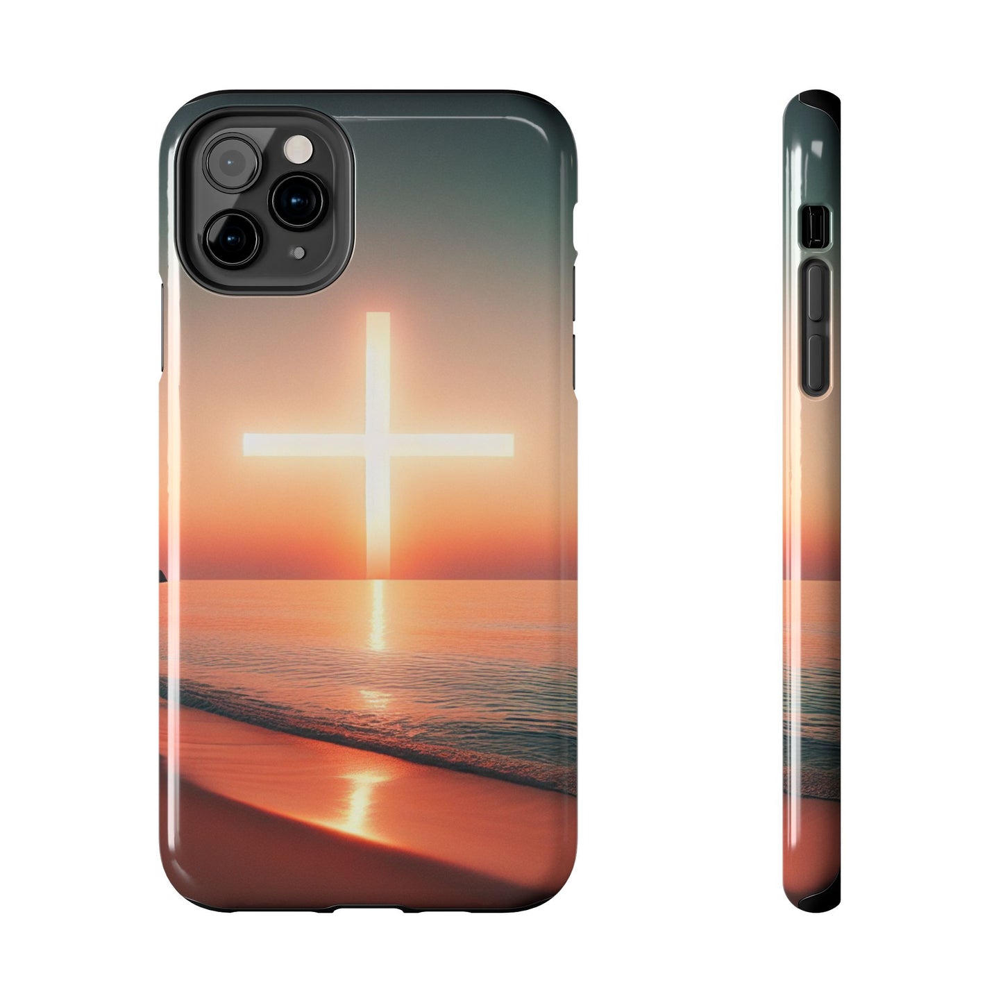 Cross in Sunset - Tough Phone Cases