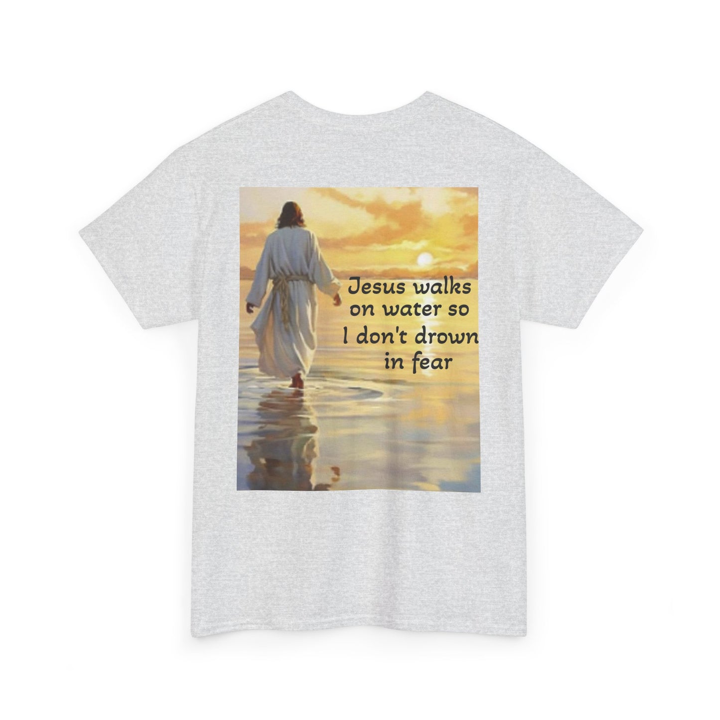 Jesus walking on water - Unisex Heavy Cotton Tee