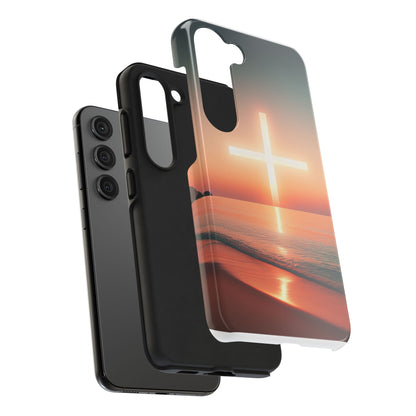 Cross in Sunset - Tough Phone Cases