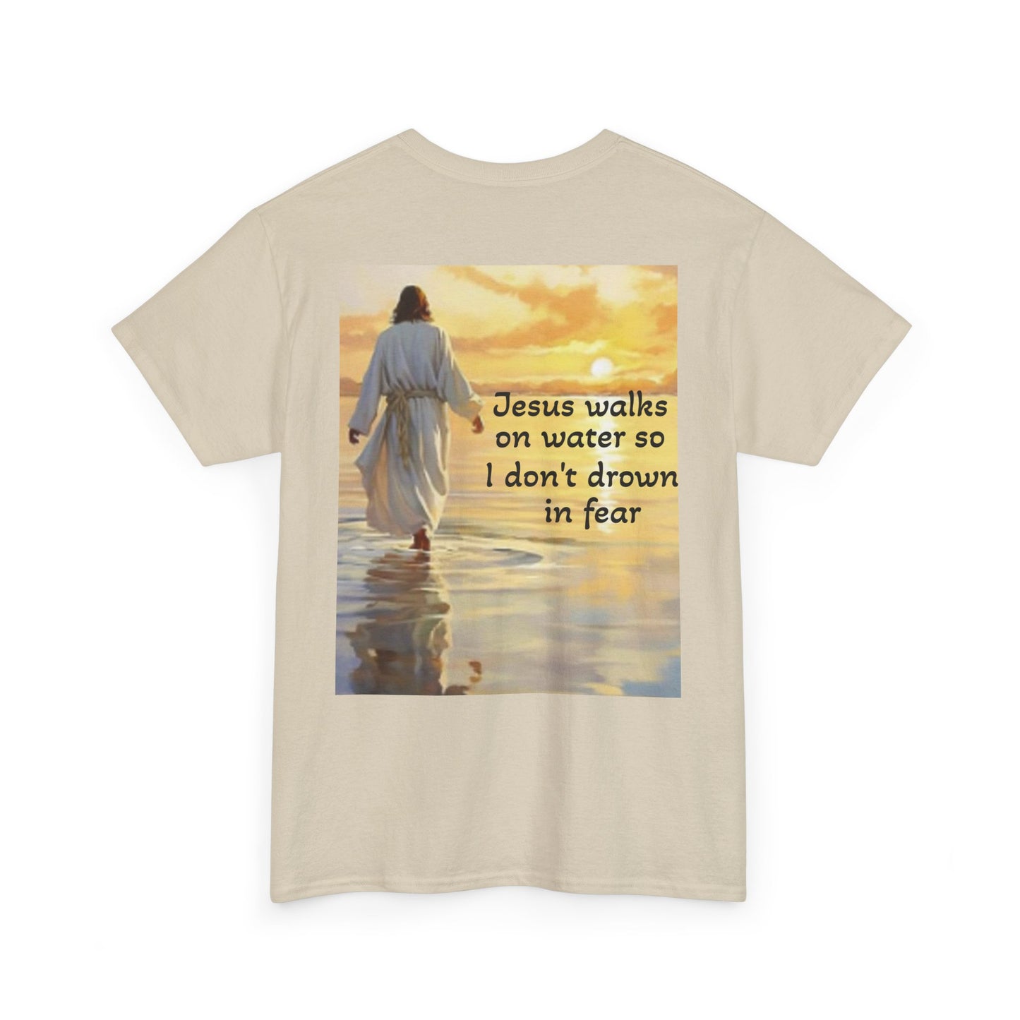 Jesus walking on water - Unisex Heavy Cotton Tee