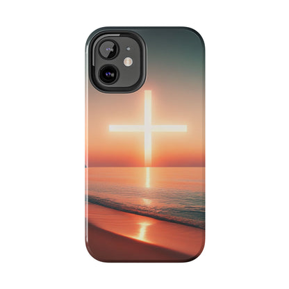 Cross in Sunset - Tough Phone Cases