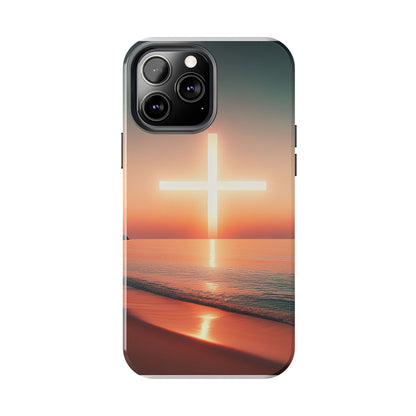 Cross in Sunset - Tough Phone Cases