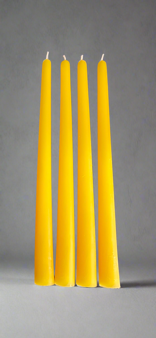 100% Beeswax Taper Candles set of 4