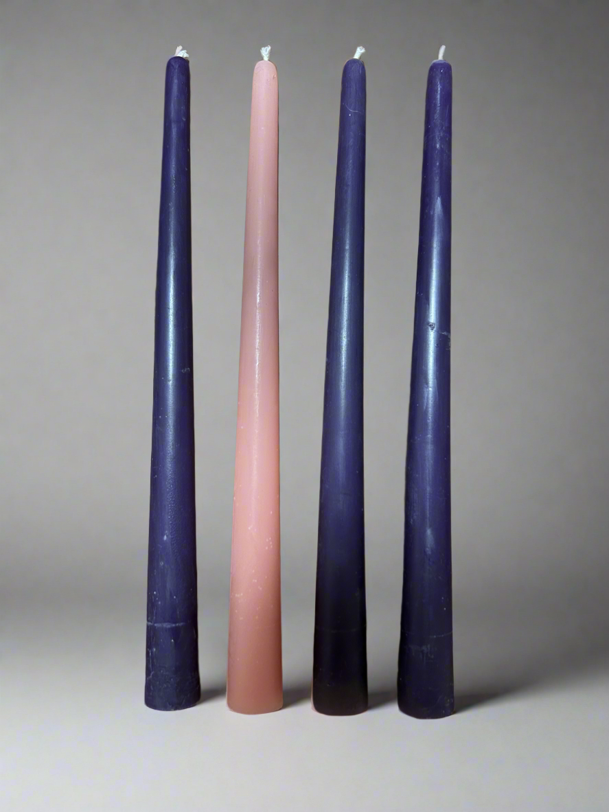 Advent Candles | Set of 4 | 10-inch tapers | 100% Beeswax