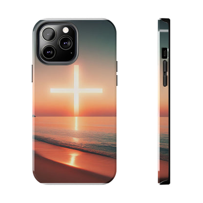 Cross in Sunset - Tough Phone Cases