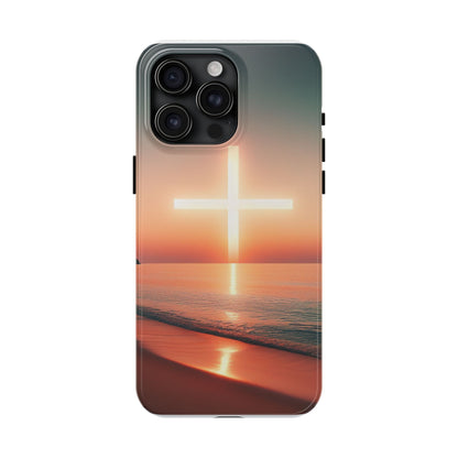 Cross in Sunset - Tough Phone Cases