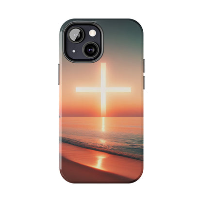 Cross in Sunset - Tough Phone Cases