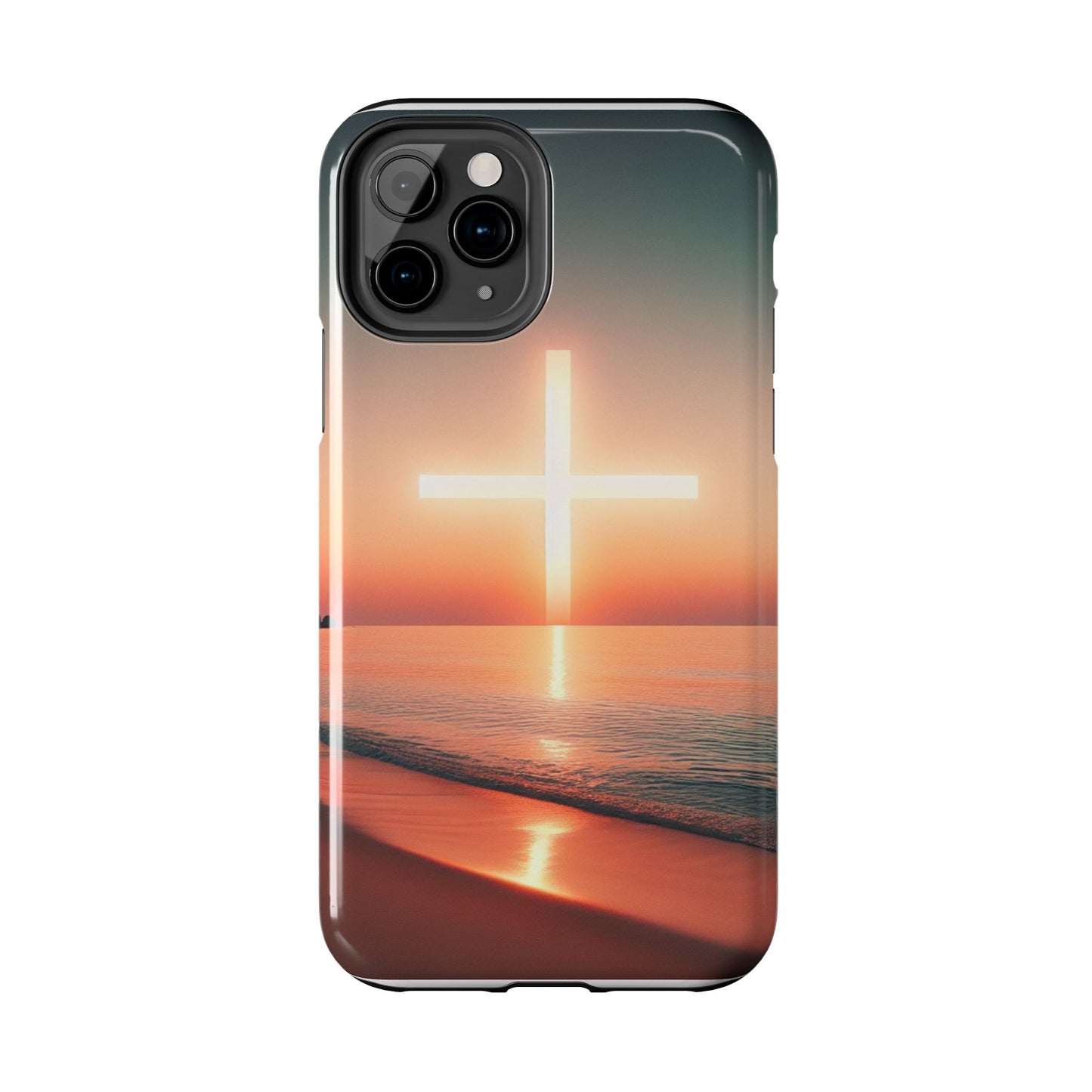 Cross in Sunset - Tough Phone Cases