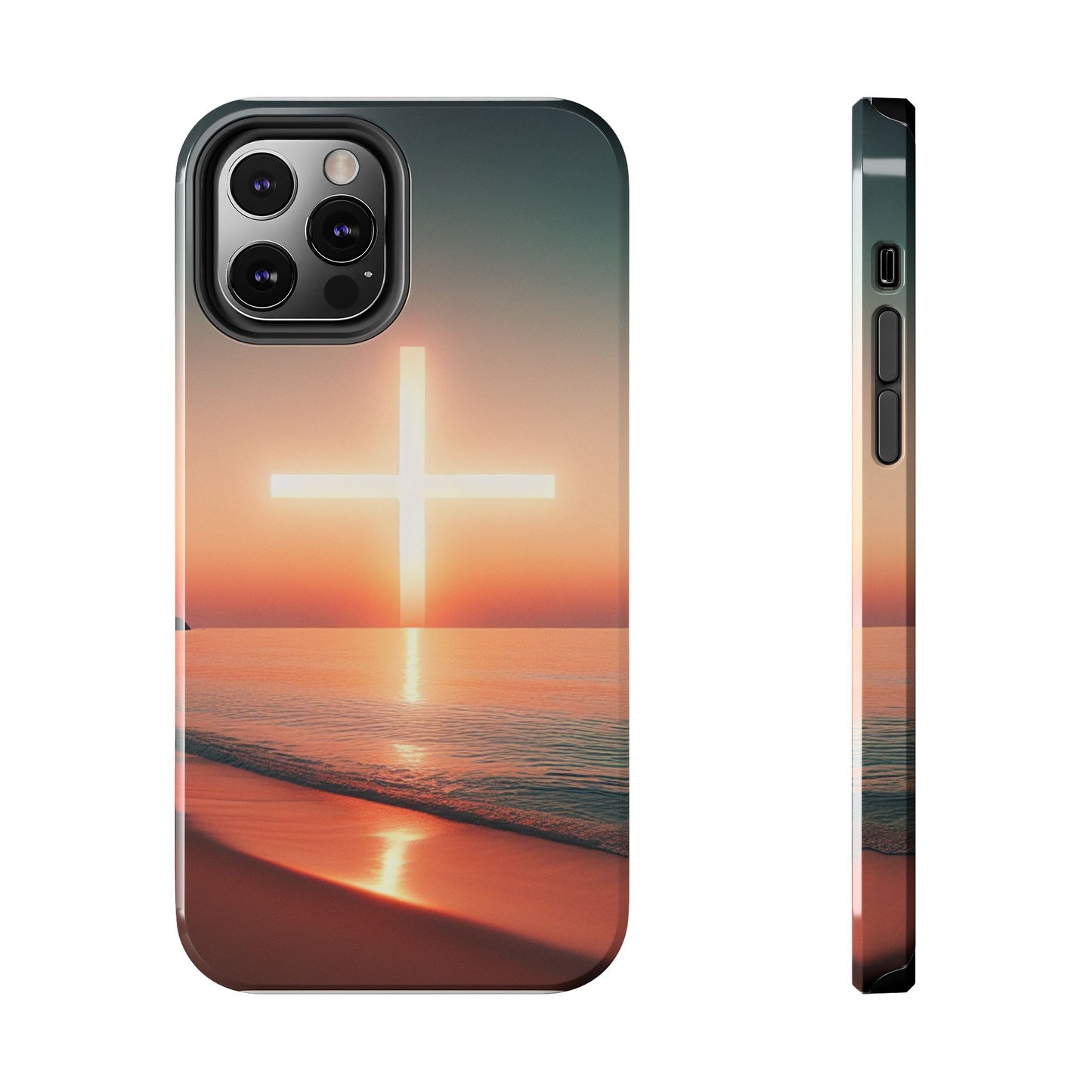 Cross in Sunset - Tough Phone Cases