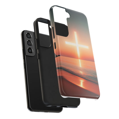 Cross in Sunset - Tough Phone Cases