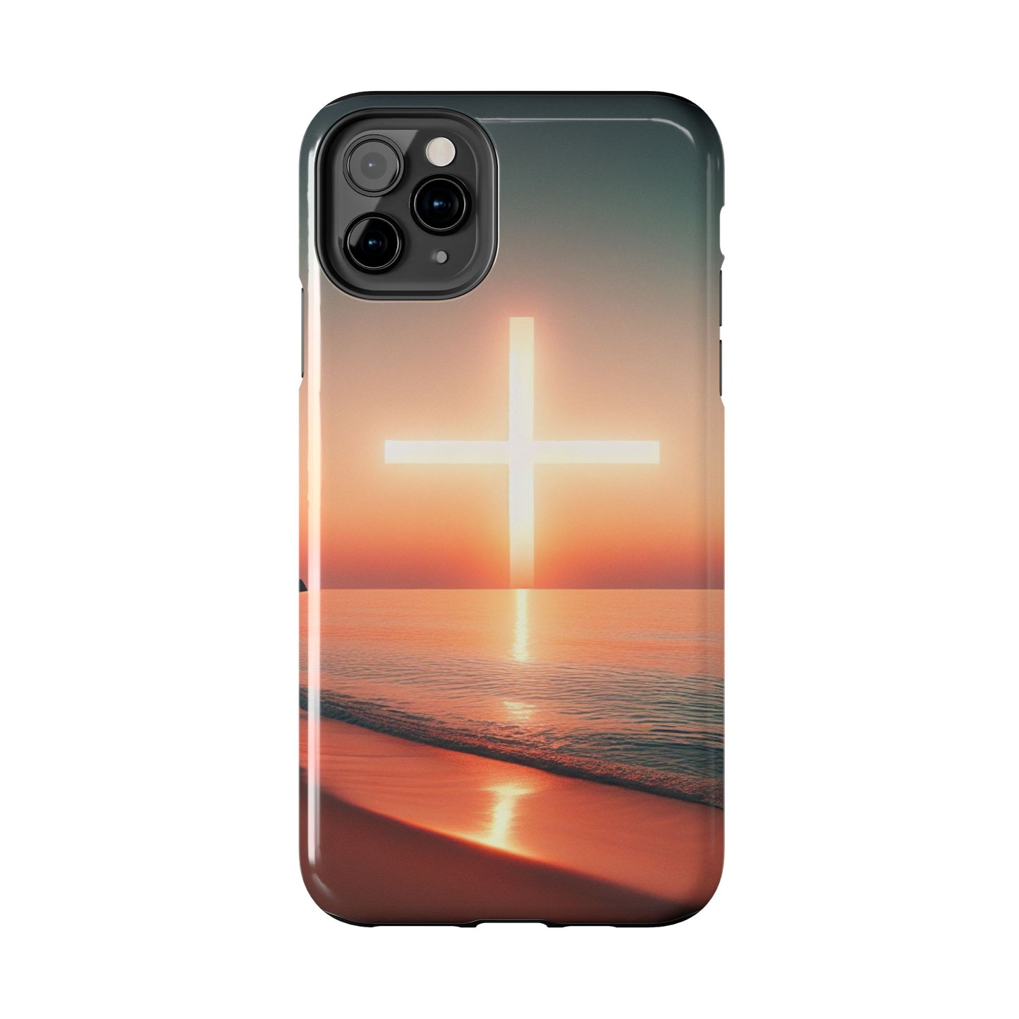 Cross in Sunset - Tough Phone Cases