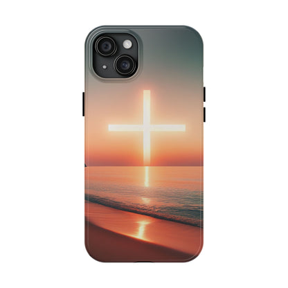 Cross in Sunset - Tough Phone Cases