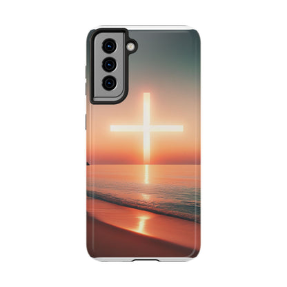 Cross in Sunset - Tough Phone Cases