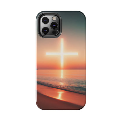 Cross in Sunset - Tough Phone Cases