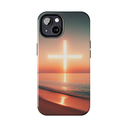 Cross in Sunset - Tough Phone Cases