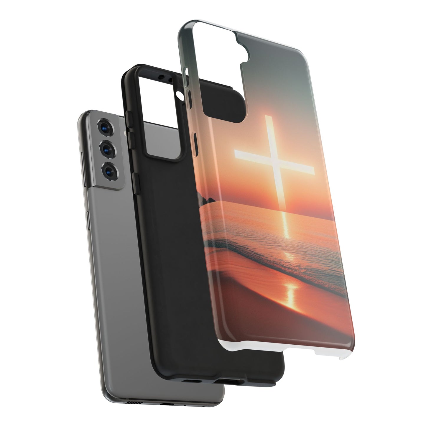 Cross in Sunset - Tough Phone Cases