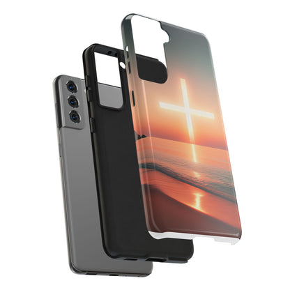 Cross in Sunset - Tough Phone Cases