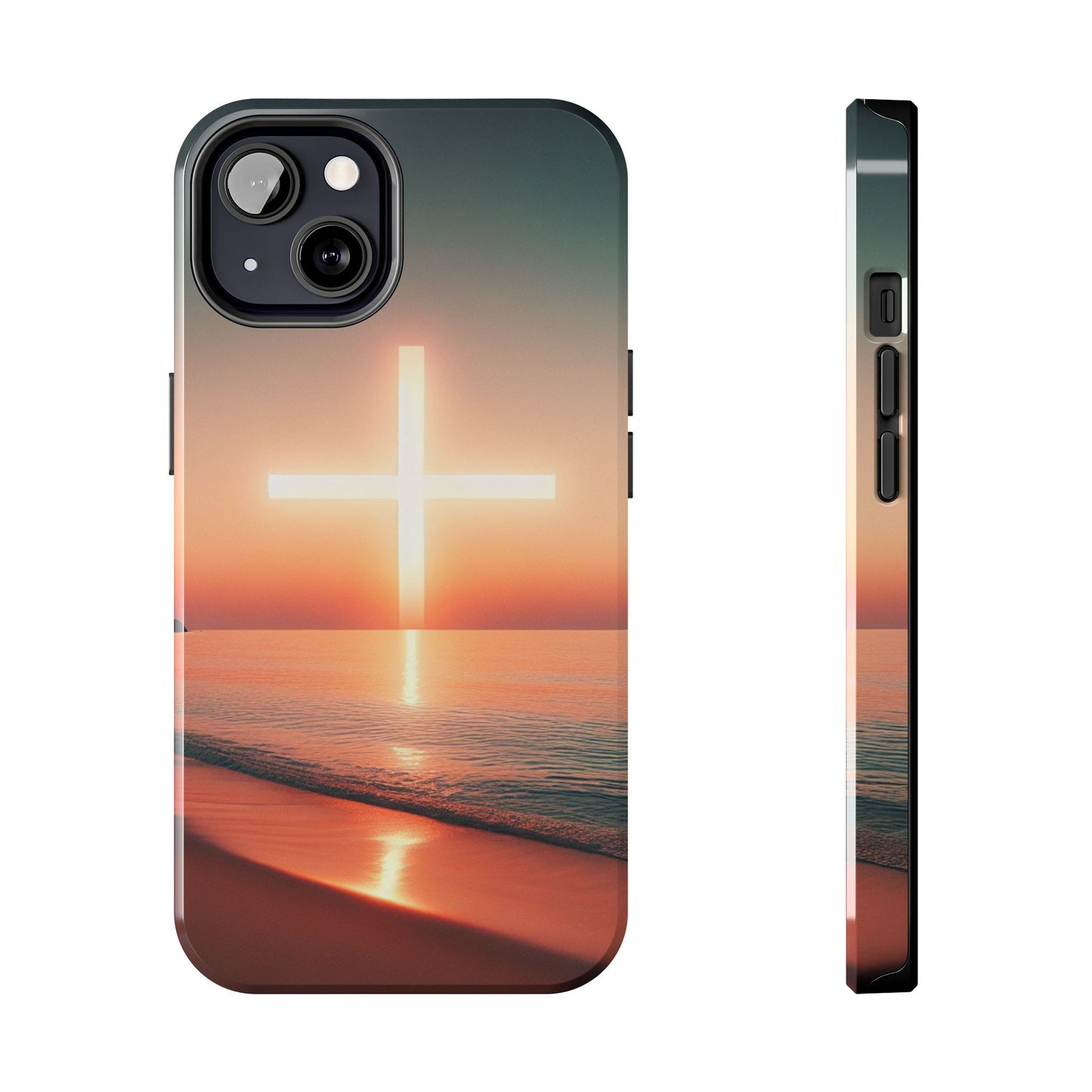 Cross in Sunset - Tough Phone Cases